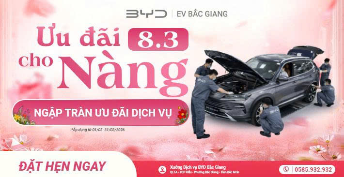 Ưu Đãi Dịch Vụ Tháng 3 tại BYD Bắc Giang